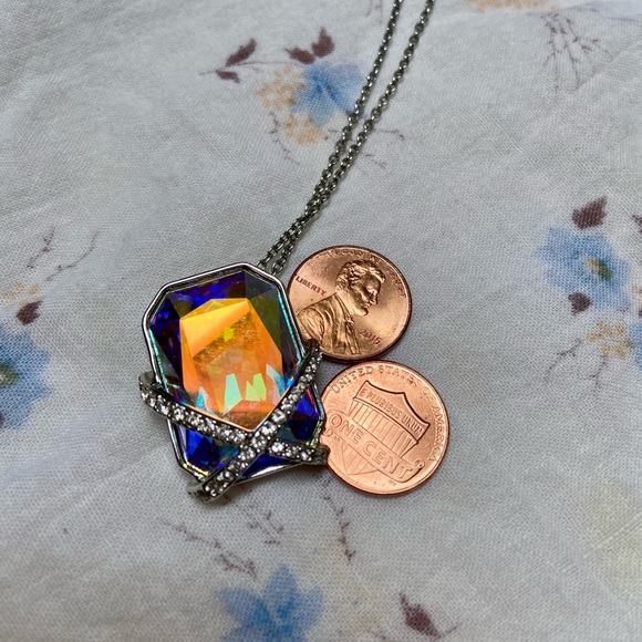 Swarovski Sparkling Supernova Silver Necklace - Picture 4 of 4